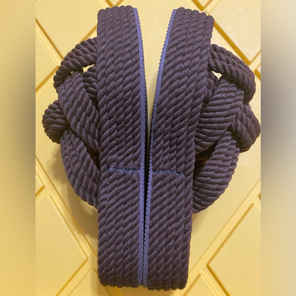 H&M Dark Brown Rope Slides size US 5 or EUR 36 (NWOT) - Picture 4 of 13
